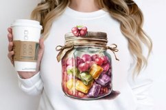 Watercolor Candy in Jar Valentine Day PNG Clipart Product Image 2