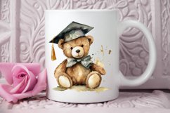 Watercolor Graduate Teddy Bear PNG Clipart Product Image 2