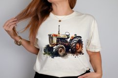 Watercolor Old Tractor PNG Clipart Product Image 2