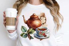 Watercolor Cinnamon Apple Tea PNG Clipart Product Image 2