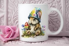 Watercolor easter bunny Gnome PNG Clipart Product Image 2