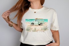 Watercolor Beach Truck PNG Clipart Product Image 2