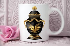 Watercolor Black and Gold Antique PNG Clipart Product Image 2