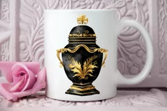 Watercolor Black and Gold Antique PNG Clipart Product Image 2