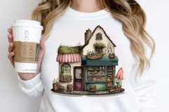 Watercolor Whimsical Village Shop PNG Clipart Product Image 2
