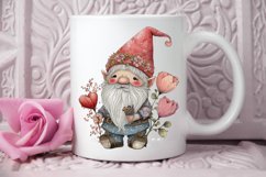 Watercolor valentine Gnome PNG Clipart Product Image 2