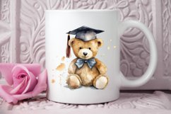 Watercolor Graduate Teddy Bear PNG Clipart Product Image 2