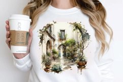 Watercolor Courtyard PNG Clipart Product Image 2
