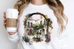 Watercolor Courtyard PNG Clipart Product Image 2