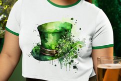 Watercolor Green Hat St.Patrick&#039;s Day PNG Clipart Product Image 2
