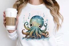 Watercolor Cute Octopus PNG Clipart Product Image 2