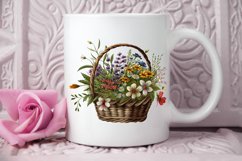 Basket of Wildflowers PNG Clipart Product Image 2