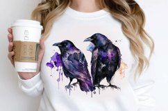 Watercolor Gothic Ravens PNG Clipart Product Image 2