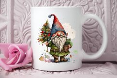 Watercolor Christmas Gnome PNG Clipart Product Image 2