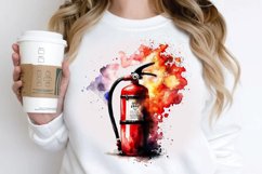 Watercolor Fire Extinguisher PNG Clipart Product Image 2