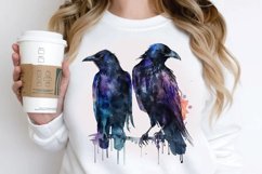 Watercolor Gothic Ravens PNG Clipart Product Image 2