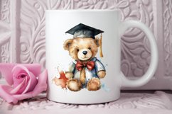 Watercolor Graduate Teddy Bear PNG Clipart Product Image 2