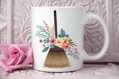 Watercolor Floral Brooms PNG Clipart Product Image 2