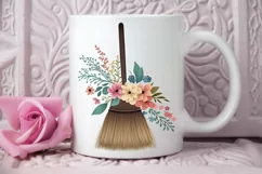 Watercolor Floral Brooms PNG Clipart Product Image 2