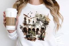 Watercolor Courtyard PNG Clipart Product Image 2