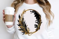 Watercolor Black and Gold Antique PNG Clipart Product Image 3
