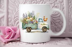 Watercolor Easter Truck PNG Clipart Product Image 3