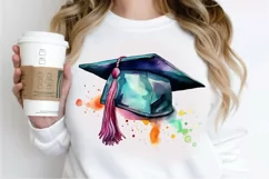 Watercolor Graduate Flower PNG Clipart Product Image 3