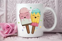 Watercolor Cute Ice Cream PNG Clipart Product Image 3