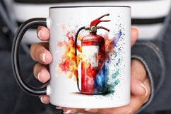 Watercolor Fire Extinguisher PNG Clipart Product Image 3