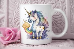 Watercolor Magical Unicorn PNG Clipart Product Image 3