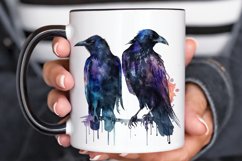 Watercolor Gothic Ravens PNG Clipart Product Image 3