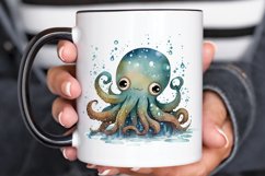 Watercolor Cute Octopus PNG Clipart Product Image 3