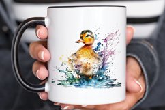 Watercolor Cute Colorful Duck PNG Clipart Product Image 3