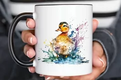 Watercolor Cute Colorful Duck PNG Clipart Product Image 3