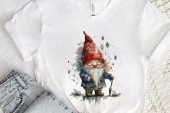 Watercolor Christmas Gnome PNG Clipart Product Image 3