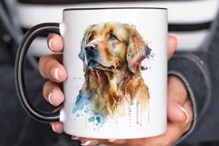 Watercolor Golden Retriever PNG Clipart Product Image 3