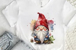 Watercolor Christmas Gnome PNG Clipart Product Image 3