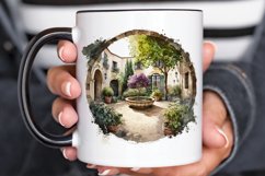 Watercolor Courtyard PNG Clipart Product Image 3