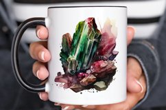 Watercolor Raw Tourmaline Crystal PNG Clipart Product Image 3