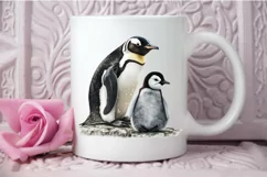 Mom and Baby Penguin PNG Clipart Product Image 3