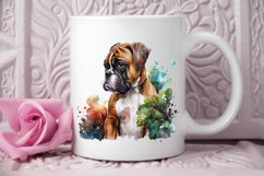 Watercolor Cute Boxer PNG Clipart Product Image 3