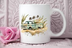Watercolor Beach Truck PNG Clipart Product Image 3