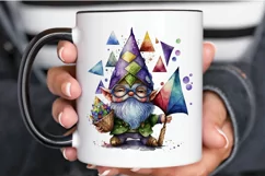 Watercolor Cute Gnome Mardi Gras PNG Clipart Product Image 3