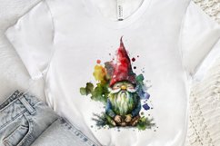 Watercolor Christmas Gnome PNG Clipart Product Image 3