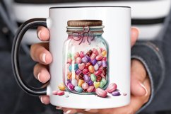 Watercolor Candy in Jar Valentine Day PNG Clipart Product Image 3