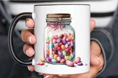 Watercolor Candy in Jar Valentine Day PNG Clipart Product Image 3
