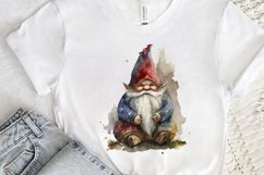 Watercolor Christmas Gnome PNG Clipart Product Image 3