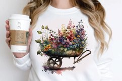 Watercolor Floral Wheelbarrows PNG Clipart Product Image 3