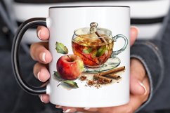 Watercolor Cinnamon Apple Tea PNG Clipart Product Image 3