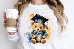 Watercolor Graduate Teddy Bear PNG Clipart Product Image 3